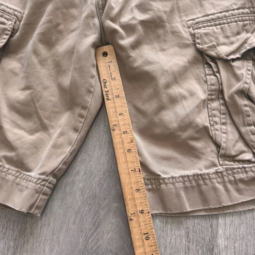 Levi's Mens Cargo Shorts Khaki Tan 100% Cotton Multi Pocket W32 Utility Casual